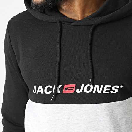 Jack And Jones - Sudadera Corp Block Negro Gris